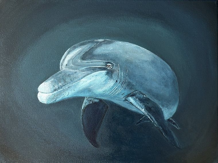 Painting by Jennifer Nicholson, watercolour and acrylic