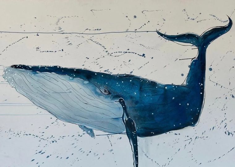 Painting by Jennifer Nicholson, watercolour and acrylic