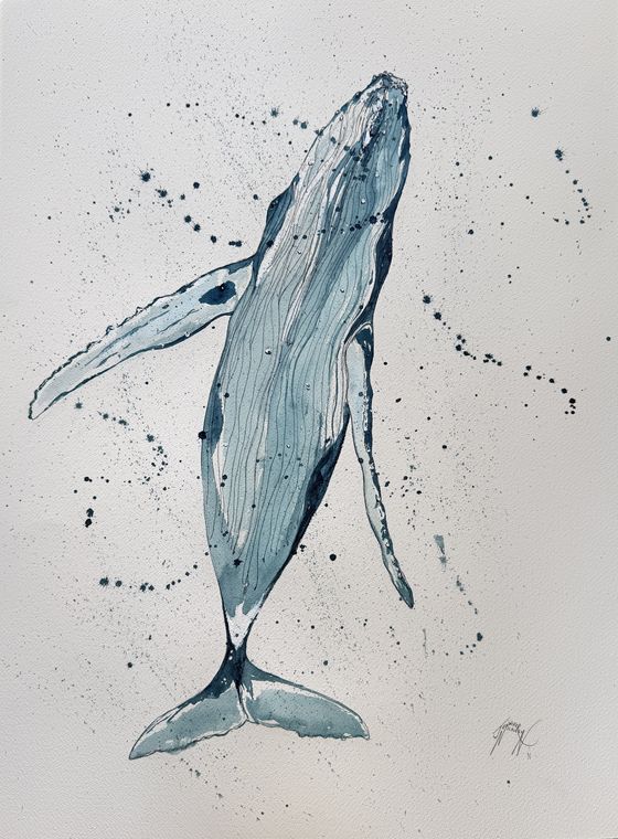 Painting by Jennifer Nicholson, watercolour and acrylic