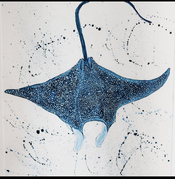 Painting by Jennifer Nicholson, watercolour and acrylic
