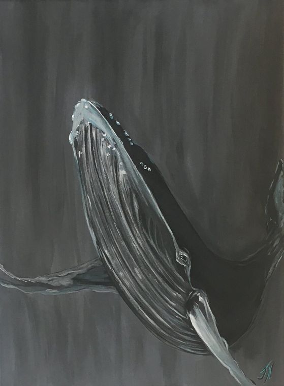 Painting by Jennifer Nicholson, watercolour and acrylic
